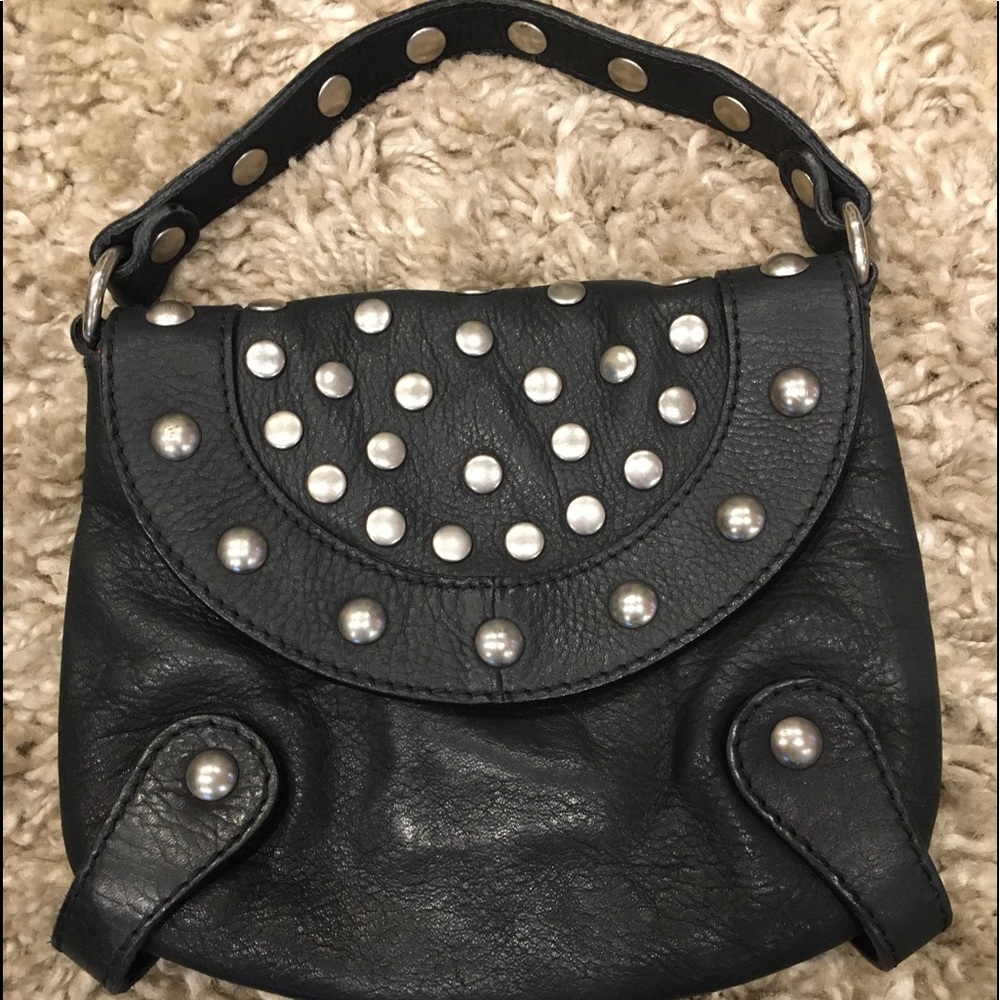 NWOT Maurizio Taiuti Black Leather Handbag
